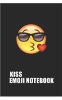 Kiss Emoji Emoticons Notebook Emoji Notebook, Blank Composition Book, Emoji Notebooks for Girls/Boys, Emoji School Supplies Notebook for School / Teacher / Office / Student
