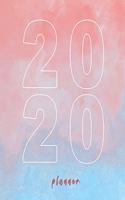 2020 Planner: Pink Blue 2020 Custom Design Planner Dated Journal Notebook Organizer Gift - Daily Weekly Monthly Annual Activities Calendars Notes To Do Lists - 13
