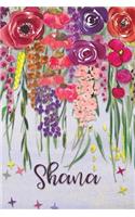 Shana: Personalized Lined Journal - Colorful Floral Waterfall (Customized Name Gifts)