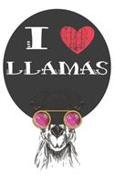 I Heart Llamas: A Cute Llama Lovers Journal / Notebook / Diary Perfect for Birthday Present or Christmas Gift Great for kids, Teens or Students(6x9 - 110 Blank Line