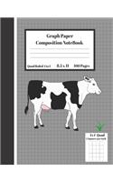 Graph Composition Notebook 4 Squares per inch 4x4 Quad Ruled 4 to 1 / 8.5 x 11 100 Sheets: Cute Funny Black and White Gift Notepad/Grid Squared Paper Back To School Gift Notebook For Math Teens Science Adults Students Programmers note taki