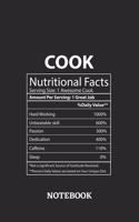 Nutritional Facts Cook Awesome Notebook: 6x9 inches - 110 dotgrid pages - Greatest Passionate working Job Journal - Gift, Present Idea