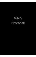 Talia's Notebook: Notebook / Journal / Diary - 6 x 9 inches (15,24 x 22,86 cm), 150 pages.