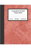 Composition Notebook College Ruled Lined Sheets