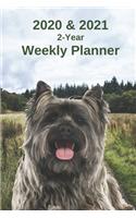 2020 & 2021 Weekly Planner - Two Year Appointment Book Gift - Two-Year Agenda Notebook for Cairn Terrier Dog Owners