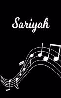 Sariyah: Sheet Music Note Manuscript Notebook Paper - Personalized Custom First Name Initial S - Musician Composer Instrument Composition Book - 12 Staves a 