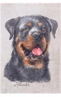 Rottweiler Dog Portrait Notebook