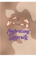 Embrace Diversity: Notebook Journal Composition Blank Lined Diary Notepad 120 Pages Paperback Brown Texture Vitiligo