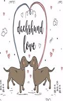 Dackel Notizbuch Dachshund Love