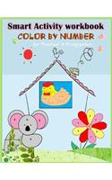 Smart Activity Workbook Color by Number for preschool and kindergarten