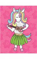 Ukulele Tabs Notebook with Tropical Unicorn