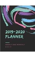 2019-2020 Planner Weekly and Monthly 8.5 X 11: Neon Theme Calendar Schedule Organizer and Journal Notebook (January 2019 - December 2020)