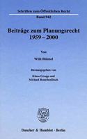 Beitrage Zum Planungsrecht 1959-2000