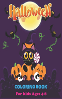 Halloween Coloring Book For Kids Ages 4-8