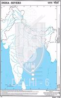 Big Outline Practice Map Of India Rivers (100 Maps)