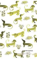 Garden Yellow Dachshunds Notebook Journal (Size 5,5" x 8,5"): 200 college-ruled pages (100 sheets)