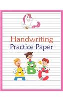 Handwriting Practice Paper: Abc Kids, Notebook With Dotted Lined Writing For Kindergarten To 3rd Grade Students (large 8.5x11 Inches - 100 Pages)