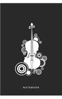 Cello Instrument Art Graphic Notebook: Violoncello Graphic Art Instrument Sheet Music Cello Notebook / Journal Gift (6 x 9 - 110 sheet music pages)