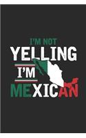 I'm Not Yelling I'm Mexican: Dotted Bullet Grid Notebook / Journal (6 X 9 -120 Pages) - Gift Idea for Mexican Pride Mexico Flag