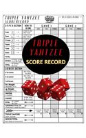 Triple Yahtzee Score Record: 100 Triple Yahtzee Score Sheet, Score Record sheet for dice game, Game Record Score Keeper Book, Score Card