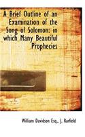 A Brief Outline of an Examination of the Song of Solomon