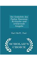 Die Gedichte Des Paulus Diaconus