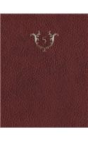 Monogram "5" Grid Sketchbook: (31 Monogram Red 150 Grid-Sketch)