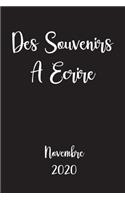 Des souvenirs A Ecrire Novembre 2020