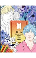 BTS Colorinng Book For ARMY: Beautifully Hand-drawn KPOP Coloring Pages of BTS for relaxation, stress relief and creative expression