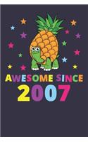 Awesome Since 2007: Lined Notebook, Journal or Diary (Size 6x9) with 120 Pages