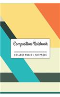 Composition Notebook: 50s Era Geometric Vintage Retro Pattern Notebook