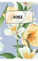 Korea: Liniertes Reisetagebuch Notizbuch oder Reise Notizheft liniert - Reisen Journal für Männer und Frauen mit Linien