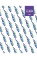 Sketch 110 Pages: Cactus Sketchbook for Kids, Teen and College Students - Succulent Llama Pattern