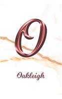 Oakleigh: Sketchbook - Blank Imaginative Sketch Book Paper - Letter O Rose Gold White Marble Pink Effect Cover - Teach & Practice Drawing for Experienced & As