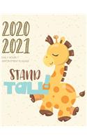 Daily Planner 2020-2021 Giraffe 15 Months Gratitude Hourly Appointment Calendar