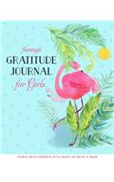 Flamingo Gratitude Journal for Girls: Simple Daily Prompts with Space to Write and Draw