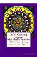 Adult Coloring Journal Book with Gaelic Proverbs