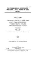 The challenges and opportunities of running a small business in rural America