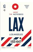 The Notesbog: 6"x9", airport edition LAX, cornell blanco, 142p Notizbuch im 6x9 Zoll Format in der Airport Edition LAX