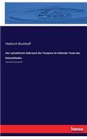 syntaktische Gebrauch der Tempora im Oxforder Texte des Rolandsliedes