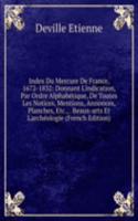 Index Du Mercure De France, 1672-1832