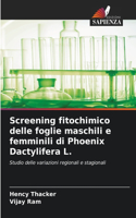 Screening fitochimico delle foglie maschili e femminili di Phoenix Dactylifera L.
