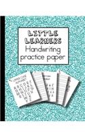 Little learners handwriting practice paper