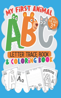 My First Animal ABC Letter Trace Book