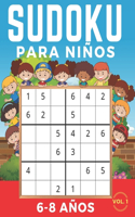 SUDOKU Para Niños 6-8 Años: 6x6. Fácil, medio, difícil libro de rompecabezas de Sudoku y sus soluciones. Memoria del tren y lógica. Horas de juegos.