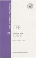 Code of Federal Regulations, Title 21, Food and Drugs, PT. 170-199, Revised as of April 1, 2014