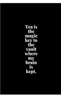 Tea is the magic key to the vault where my brain is kept.