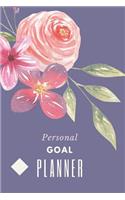 Personal Goal Planner: Watercolor Flowers Journal Notebook. Set a goal and achieve it in 12 weeks.