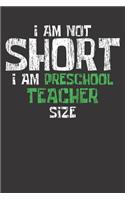 Notebook: Preschool Teacher Size Pre Schoolers