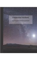 Composition Notebook: for girls and boys outer space design- Teens Kids School Writing Notes Journal - 100 Pages wide ruled white paper (7.5 x 9.25)